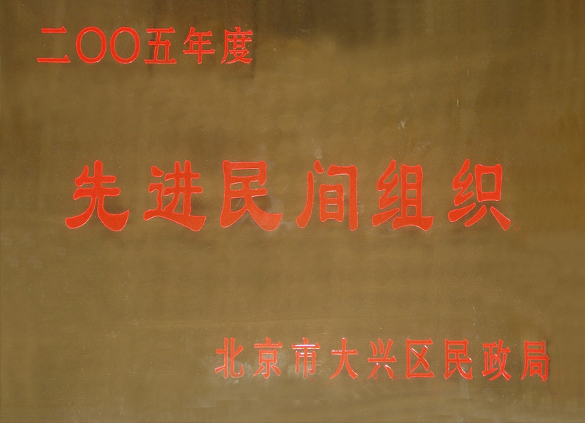 获得2006年度“先进民间组织”荣誉
